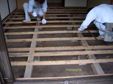 施工中 1｜シロアリが発生！リフォームして解決しました♪　綾瀬市　和室改装