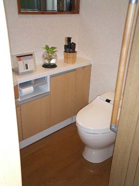 洗面とトイレを一部屋にリフォーム　座間市