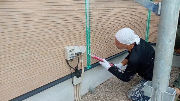 施工中 8｜海老名市　付帯部の塗装で今後も安心